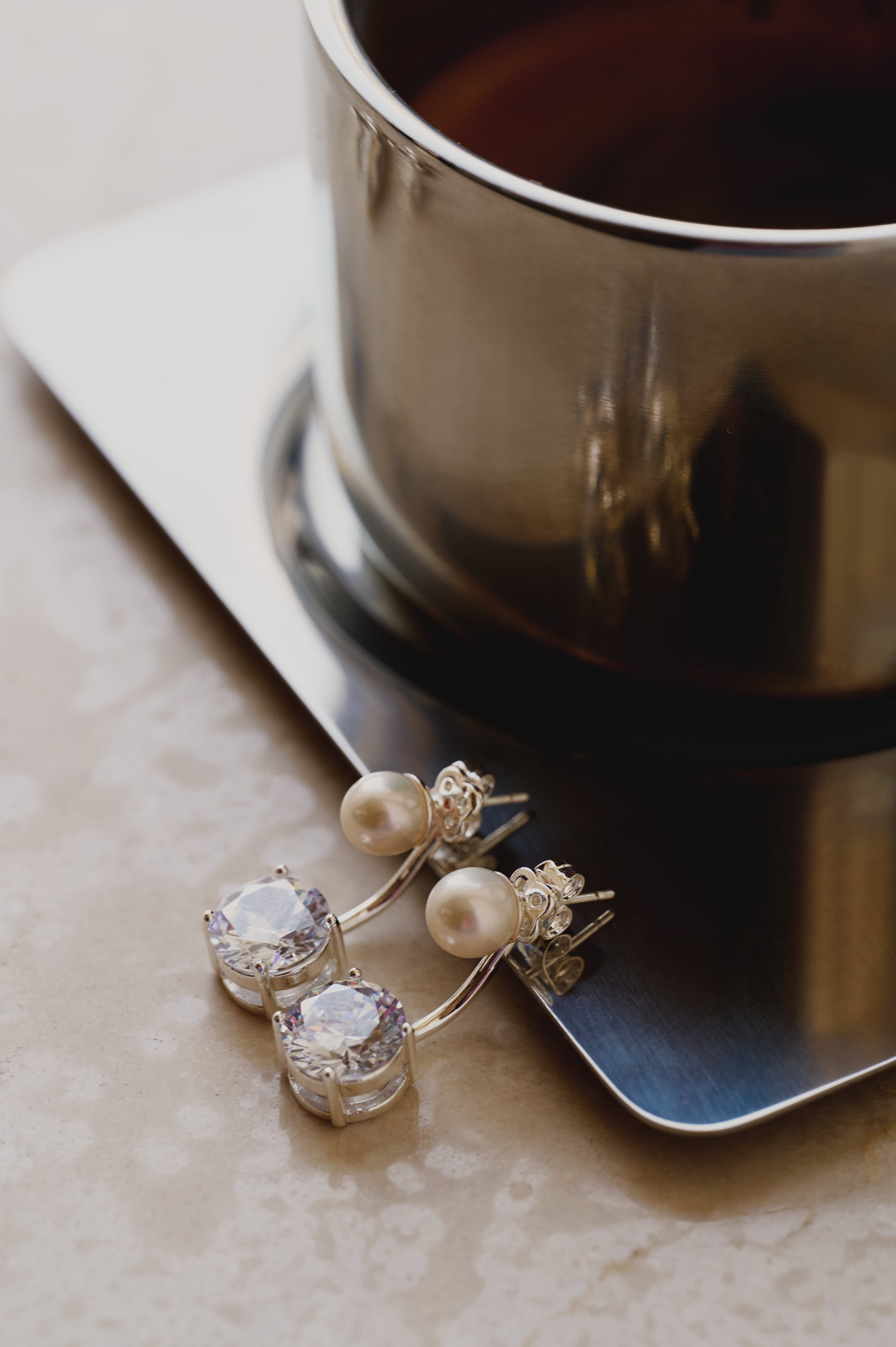 Pearl Studs - Gold