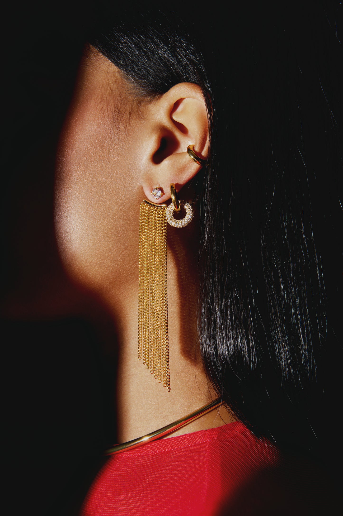 Solitaire Studs - Gold