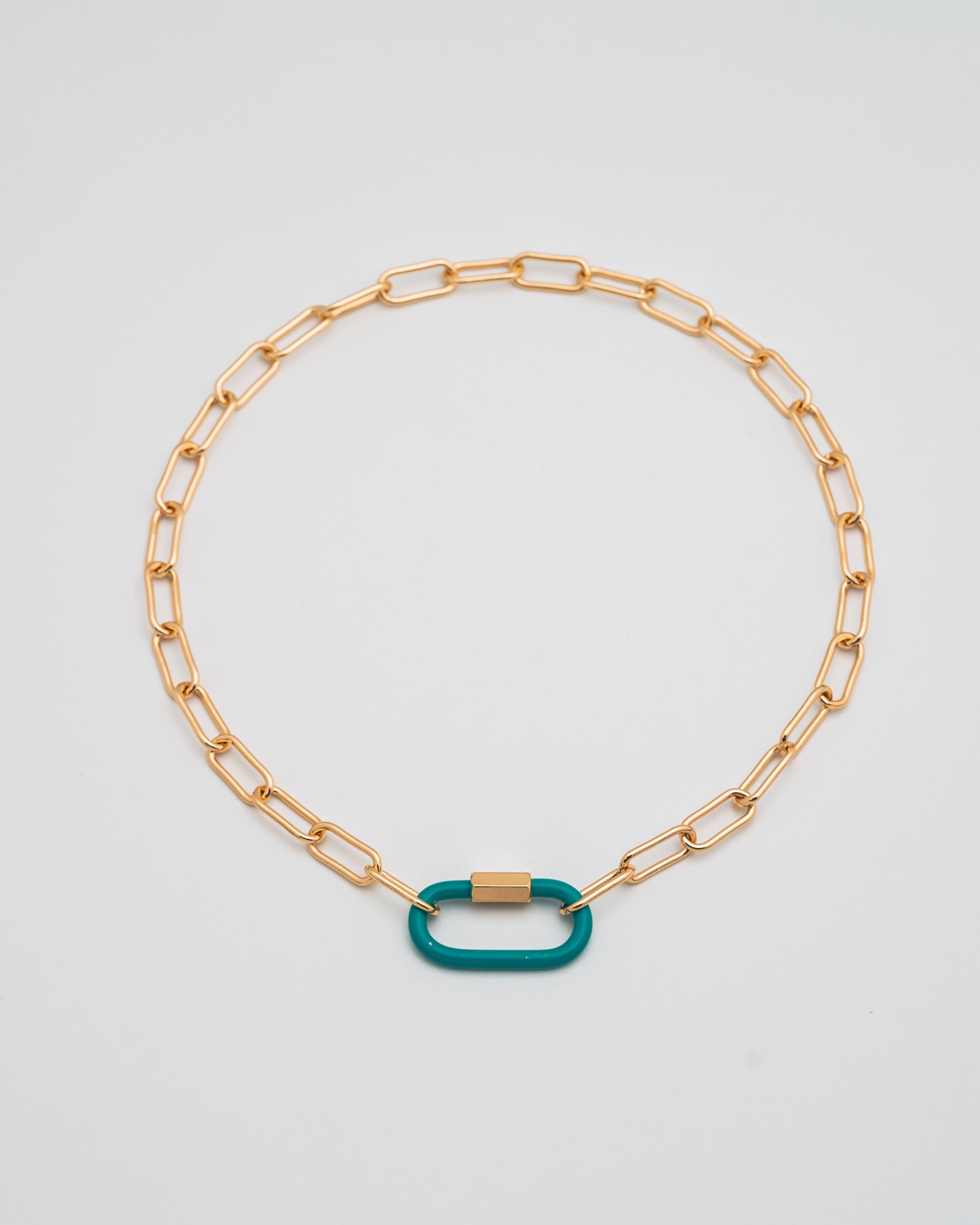 Lev Necklace with Blue Clasp