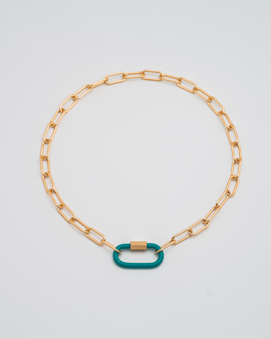 Lev Necklace with Blue Clasp