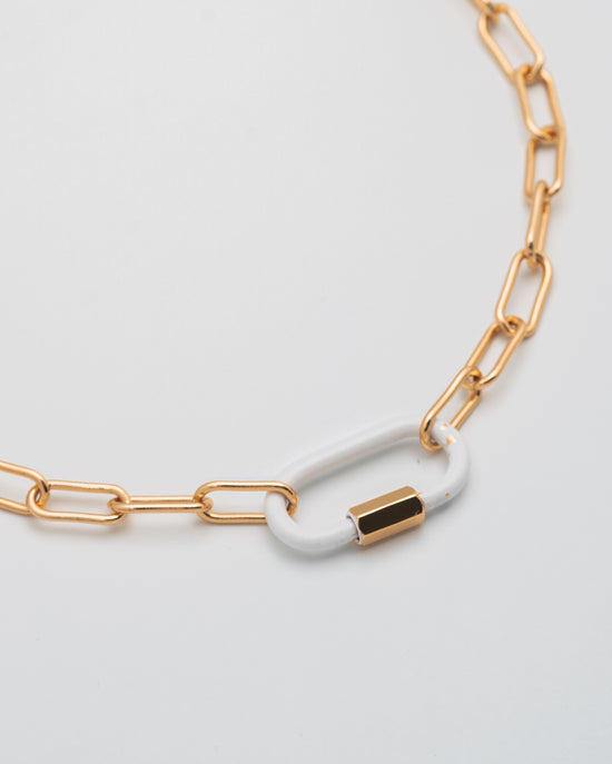 Load image into Gallery viewer, Lev Necklace with White Clasp
