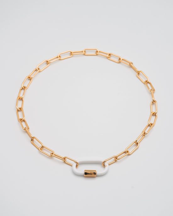 Collier Lev avec fermoir blanc