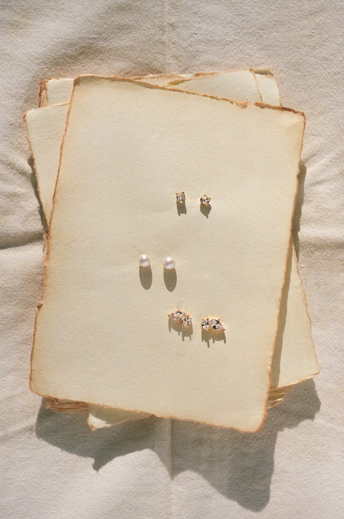 Pearl Studs - Gold