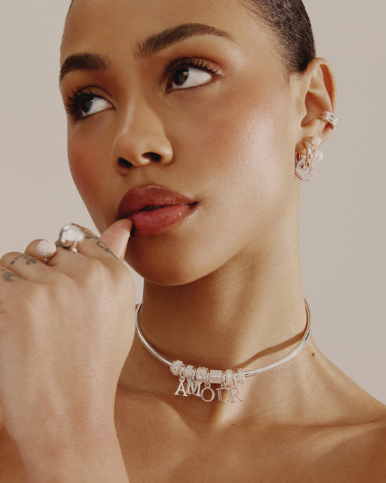 Charger l&amp;#39;image dans la galerie, Mini Pave Doughnut Earrings - Silver
