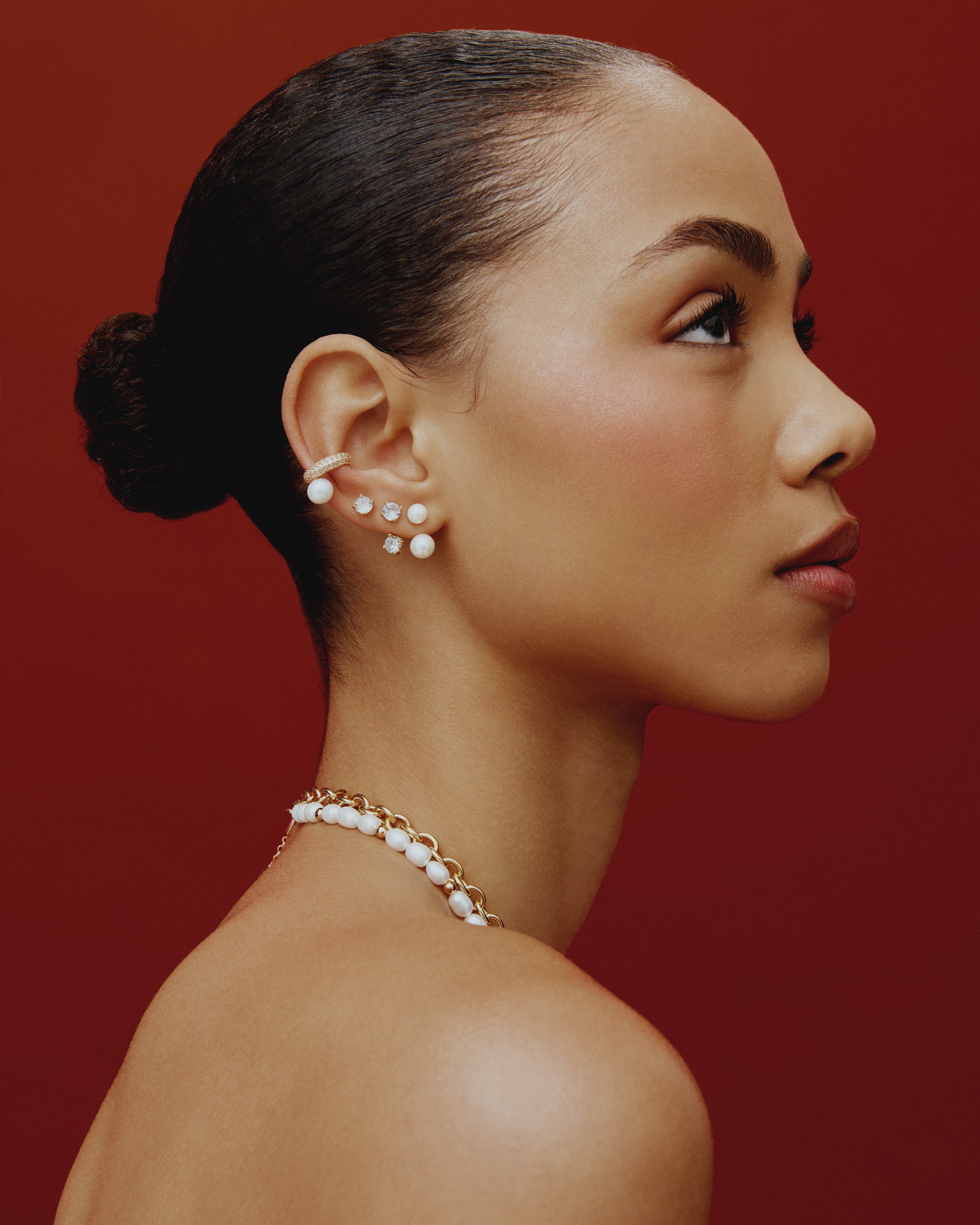 Pearly Ear Cuff - Gold