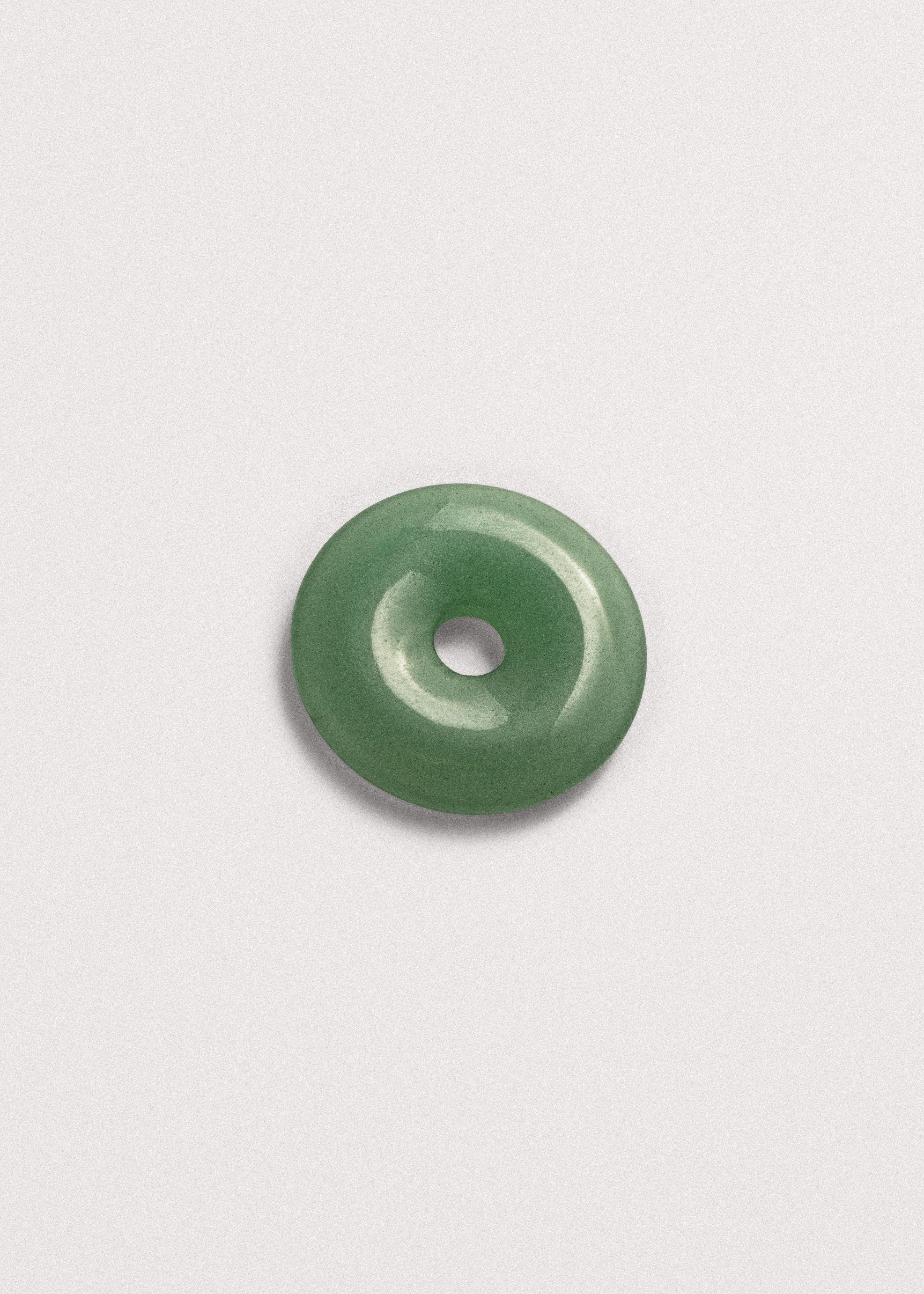 Breloque donut en aventurine verte