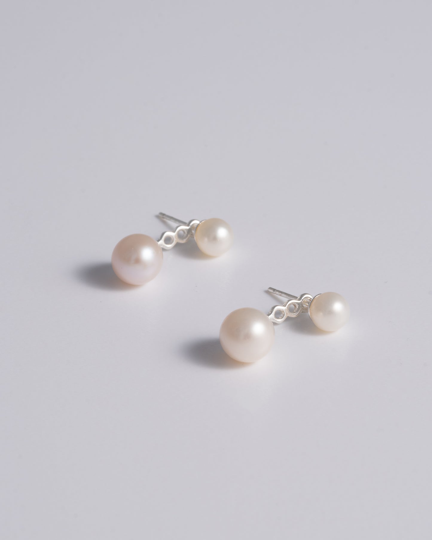 Mini Pearl Stud  & Ear Jacket - Silver