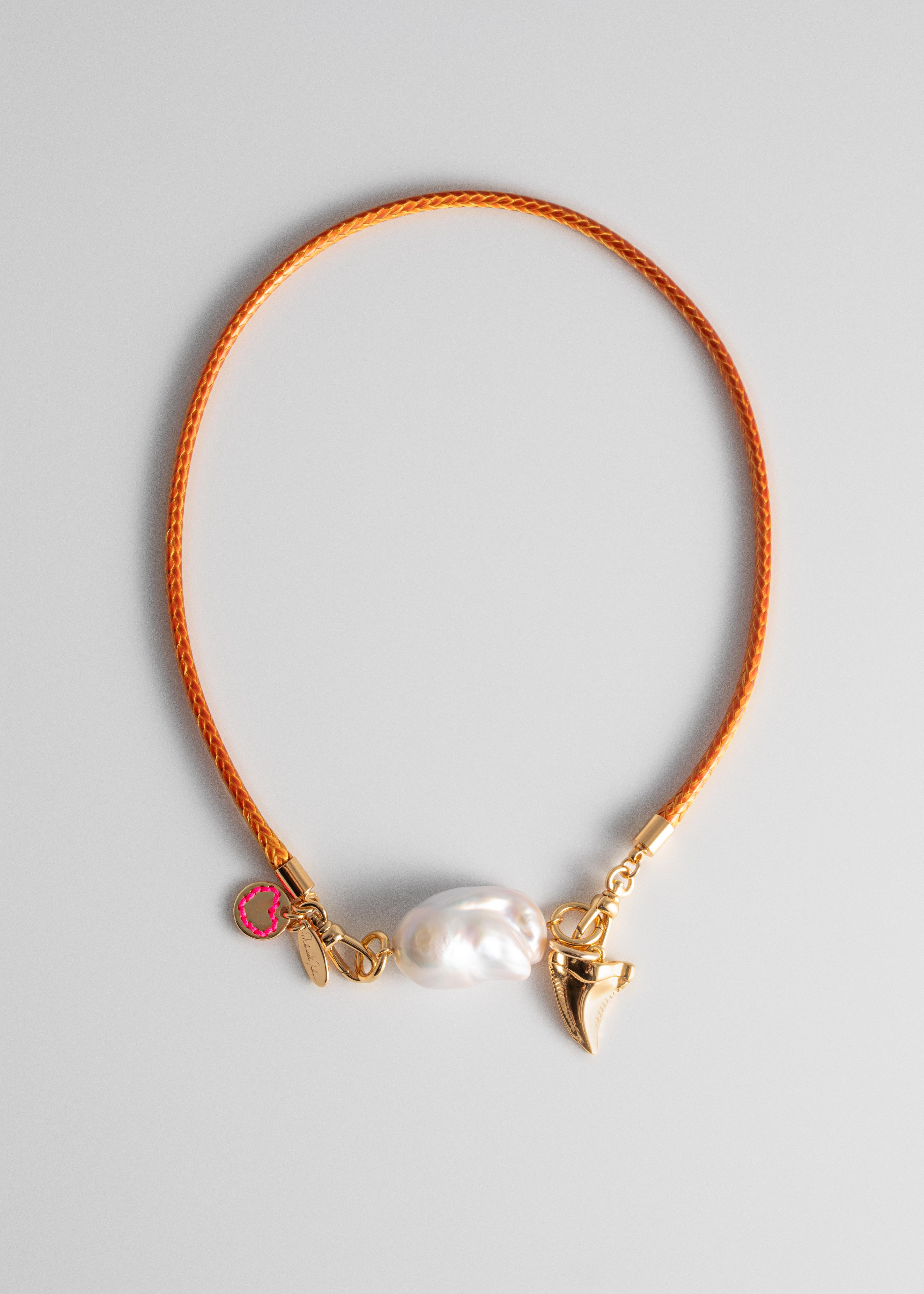 Orange Cord Necklace