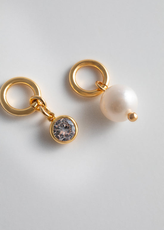 Pearl & Stone Charms - Gold
