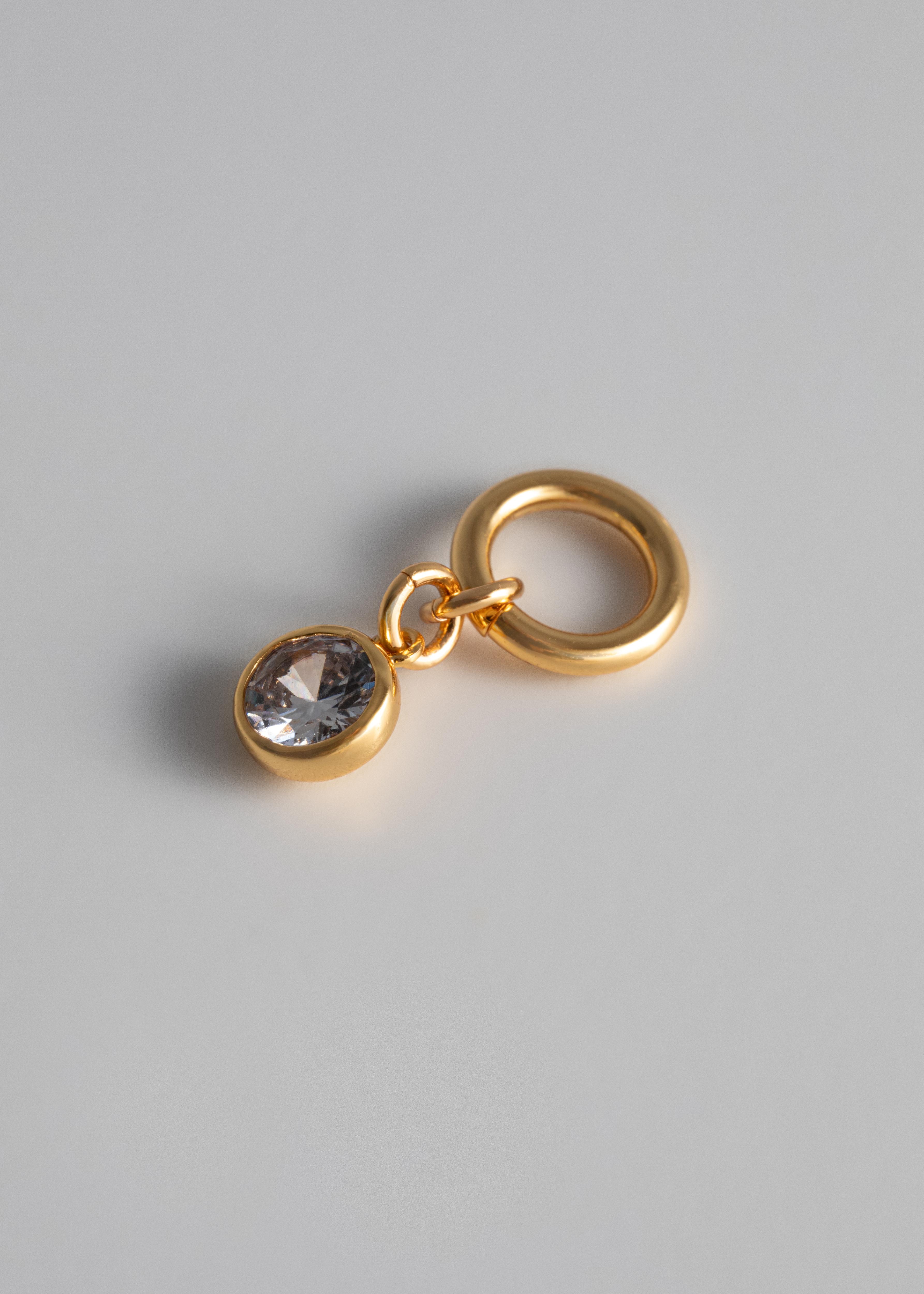 Stone Charm - Gold