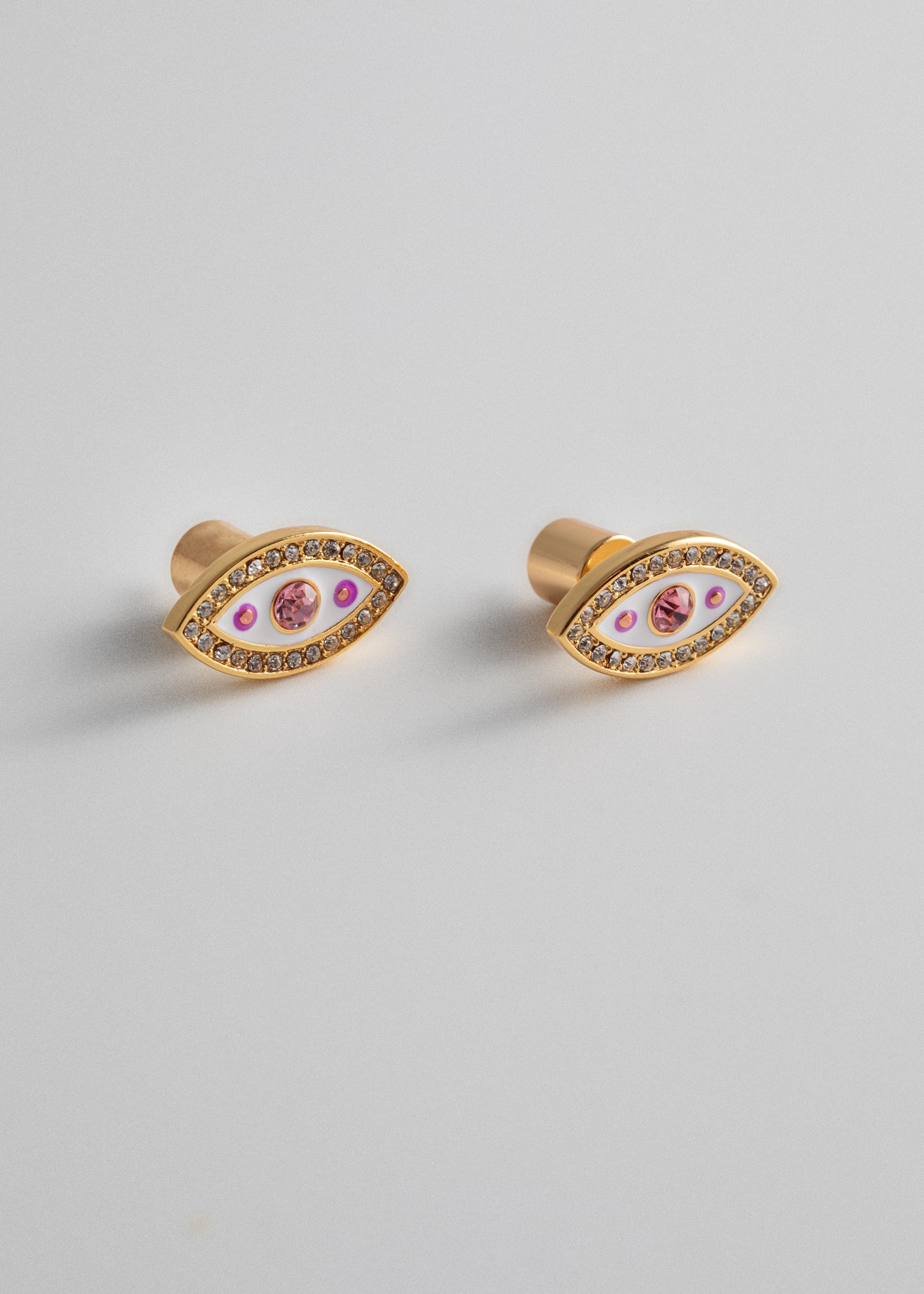 Evil Eye Stud Earrings - Gold