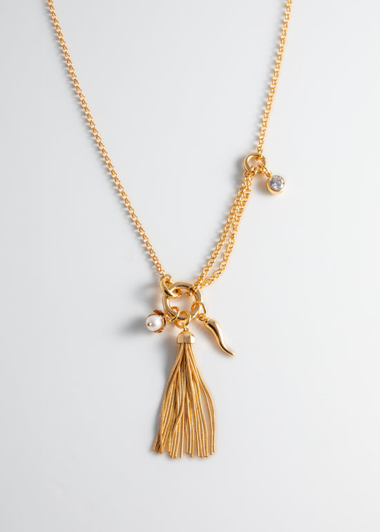 Single Tassel Charm - Gold