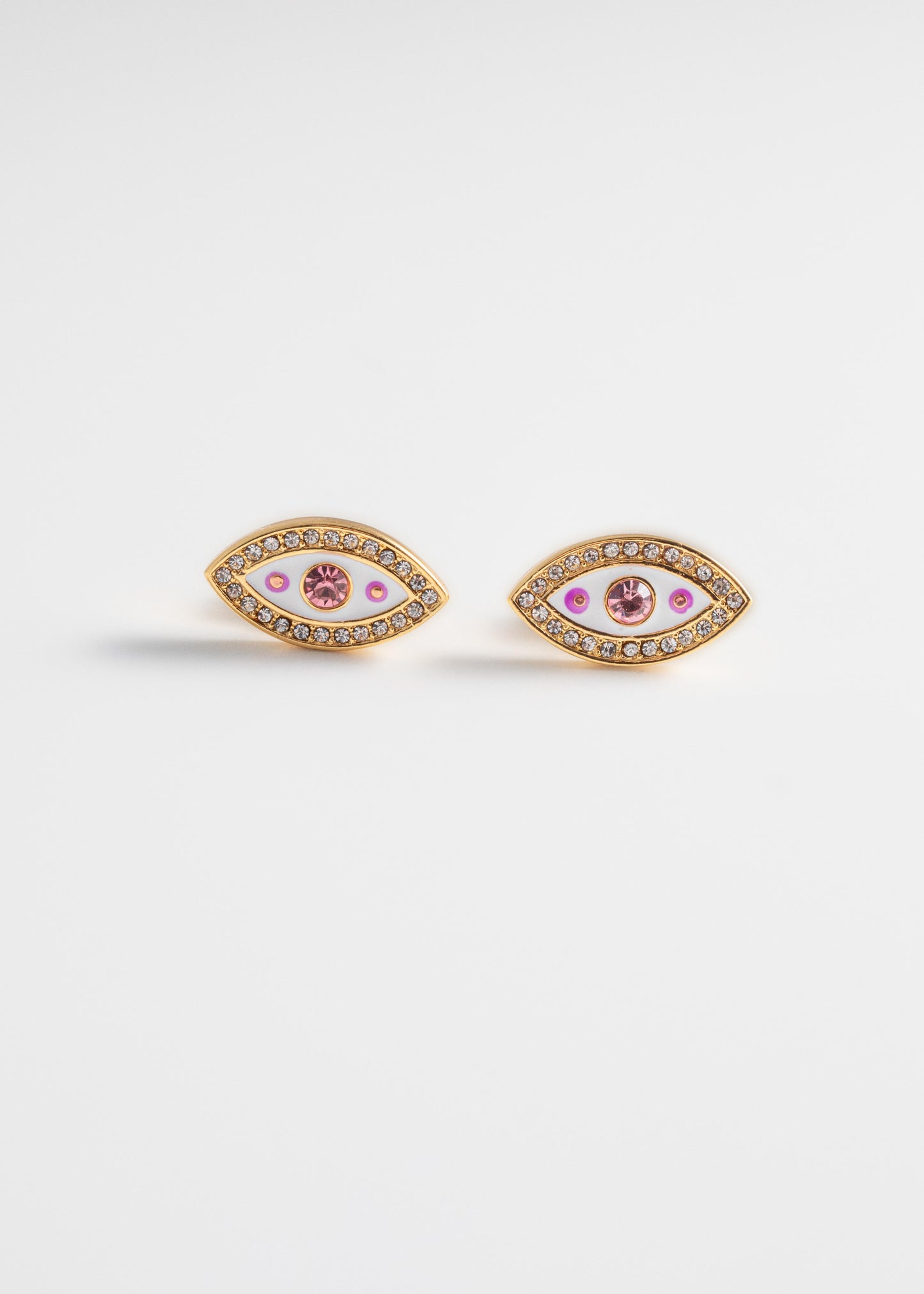 Evil Eye Stud Earrings - Gold