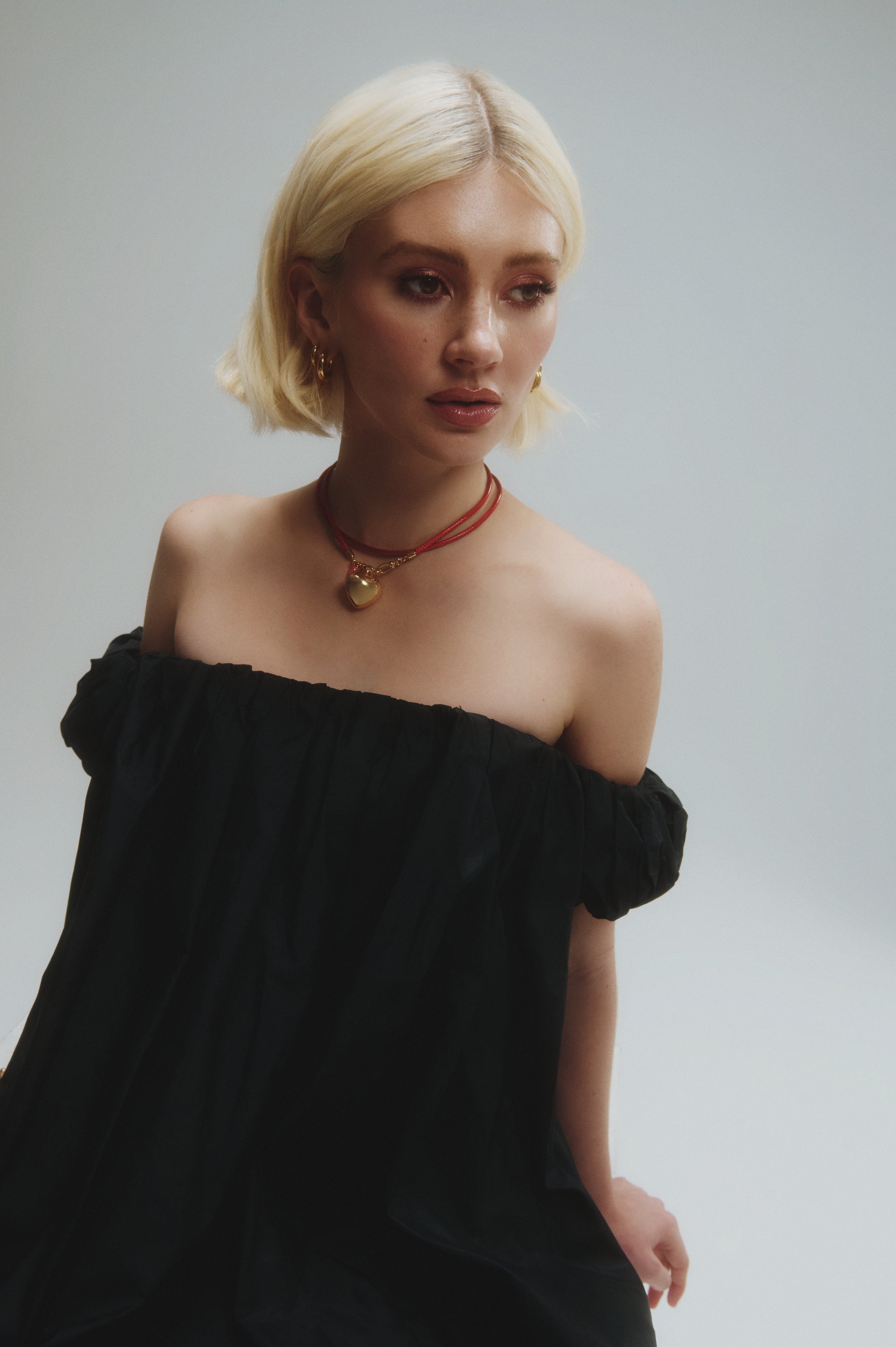 Collier en cordon rouge