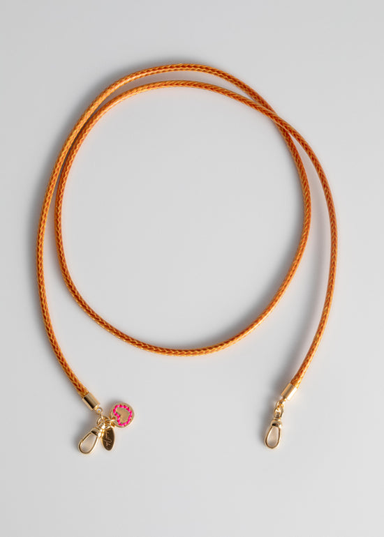 Orange Cord Necklace