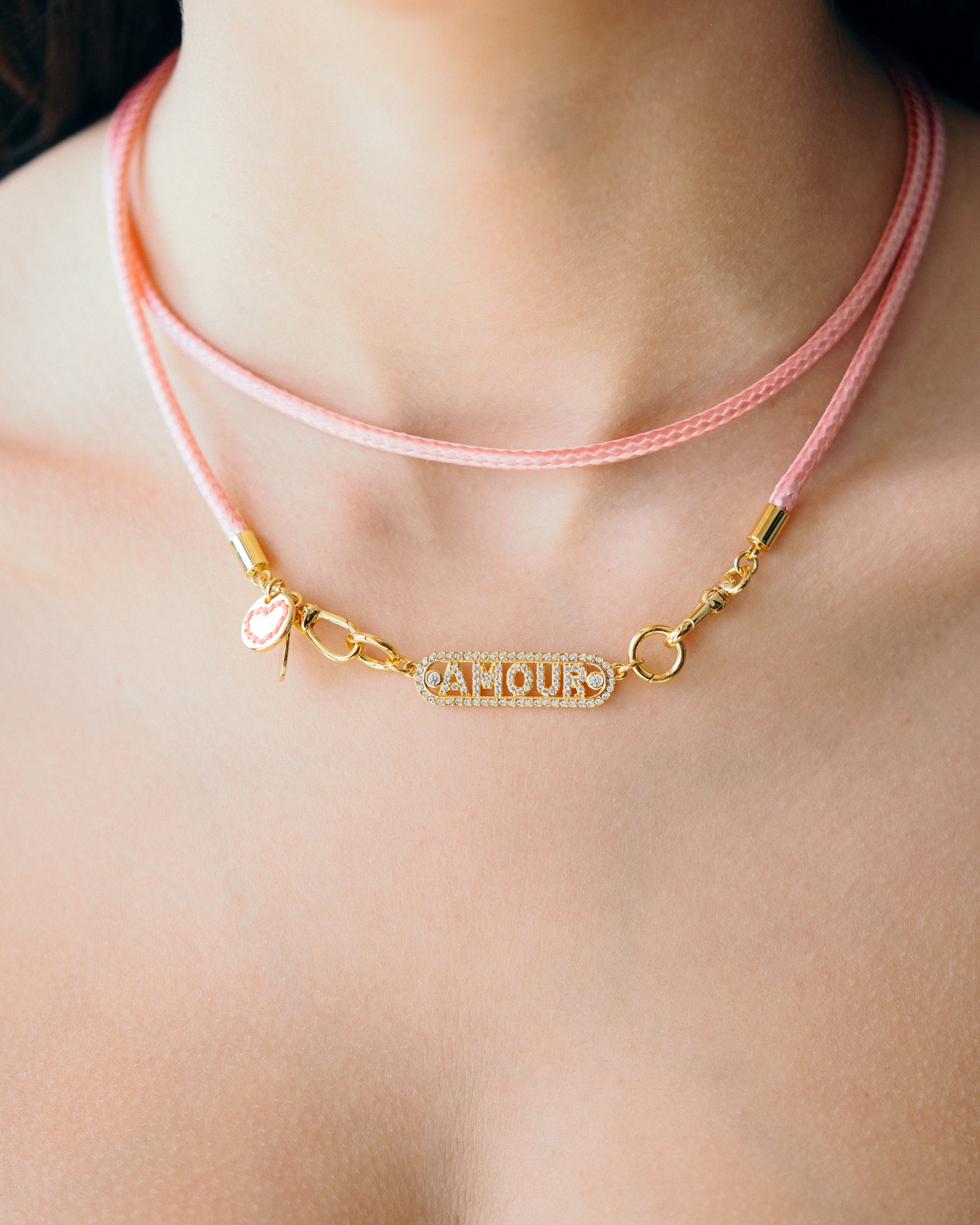 Pink Cord Necklace