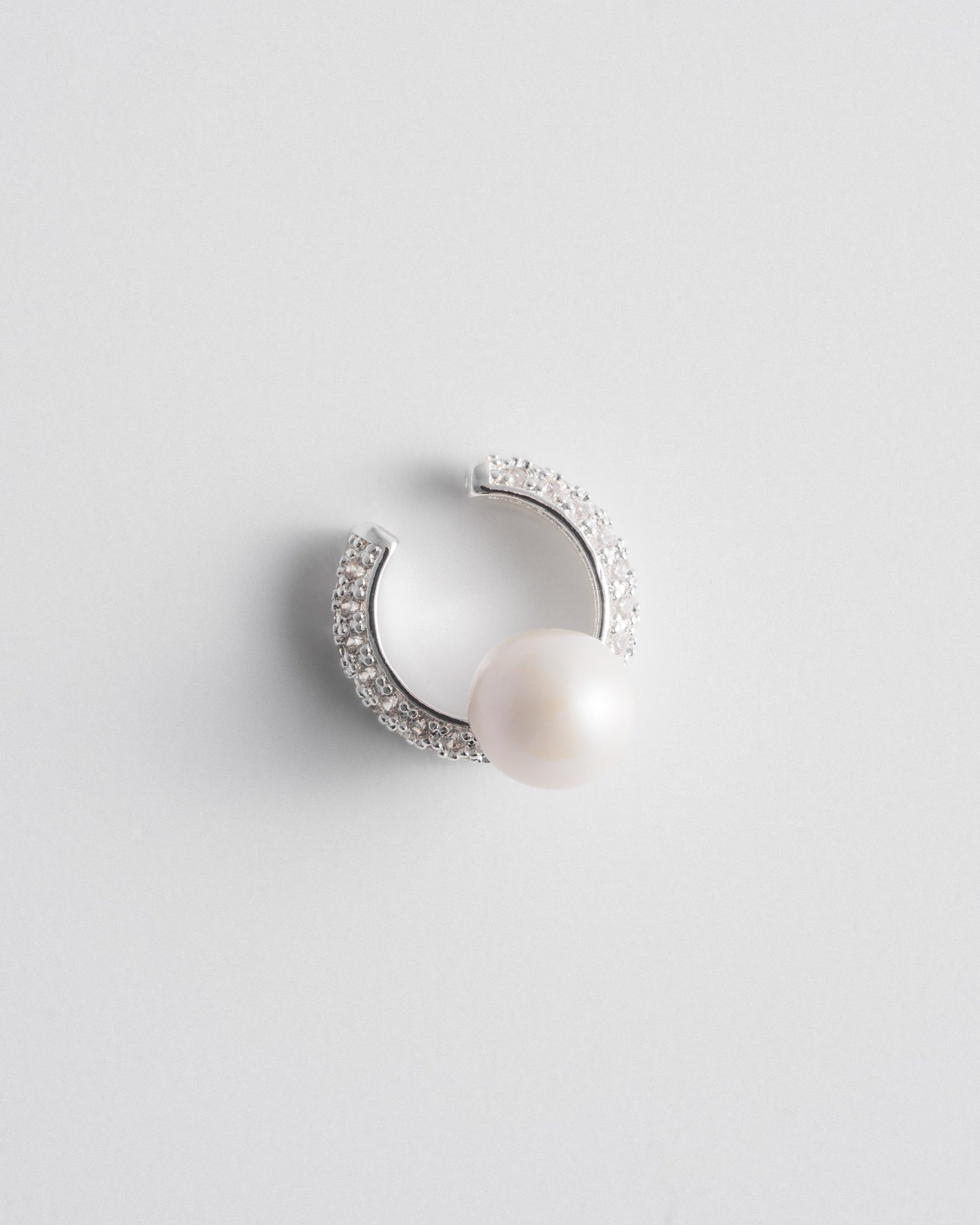 Pearly Ear Cuff - Silver