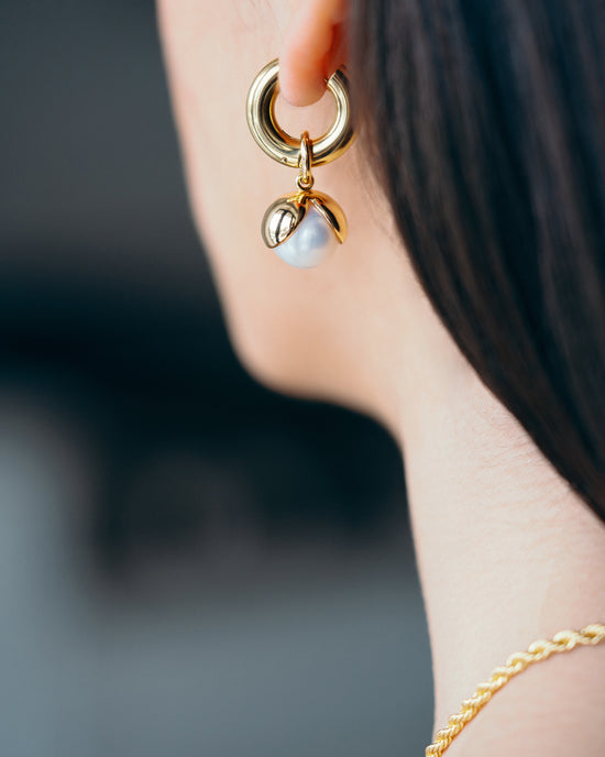 Snow Drop Earrings - Gold