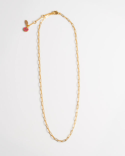 Paperclip Link Necklace - Gold