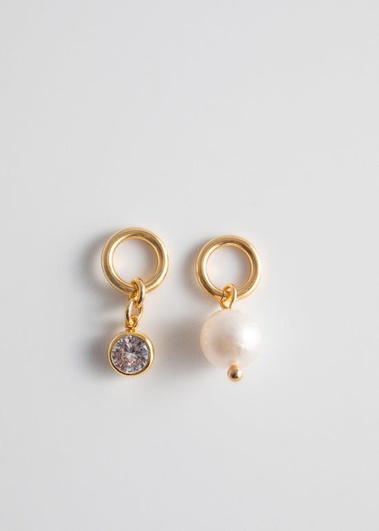 Pearl & Stone Charms - Gold