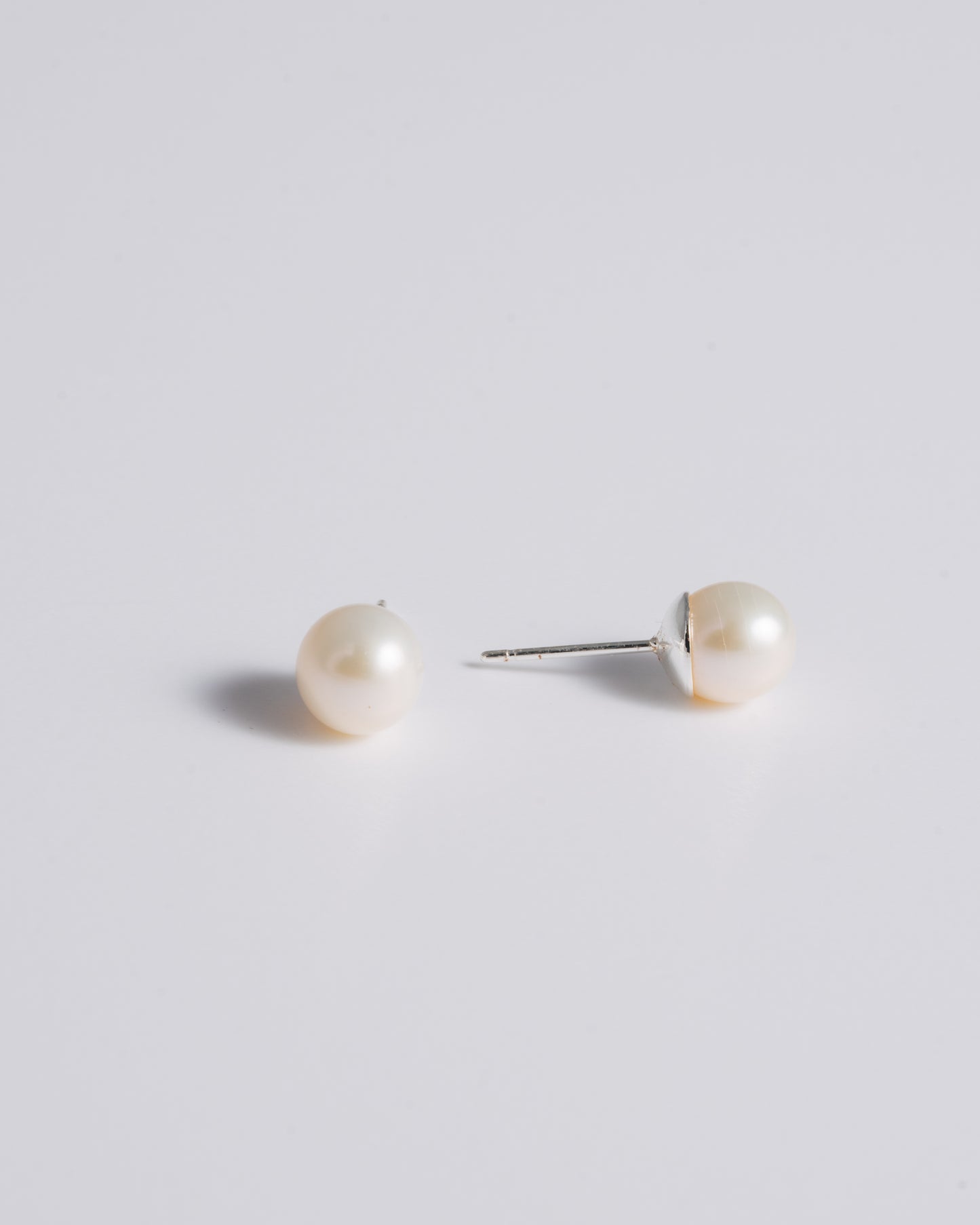 Pearl Studs - Silver