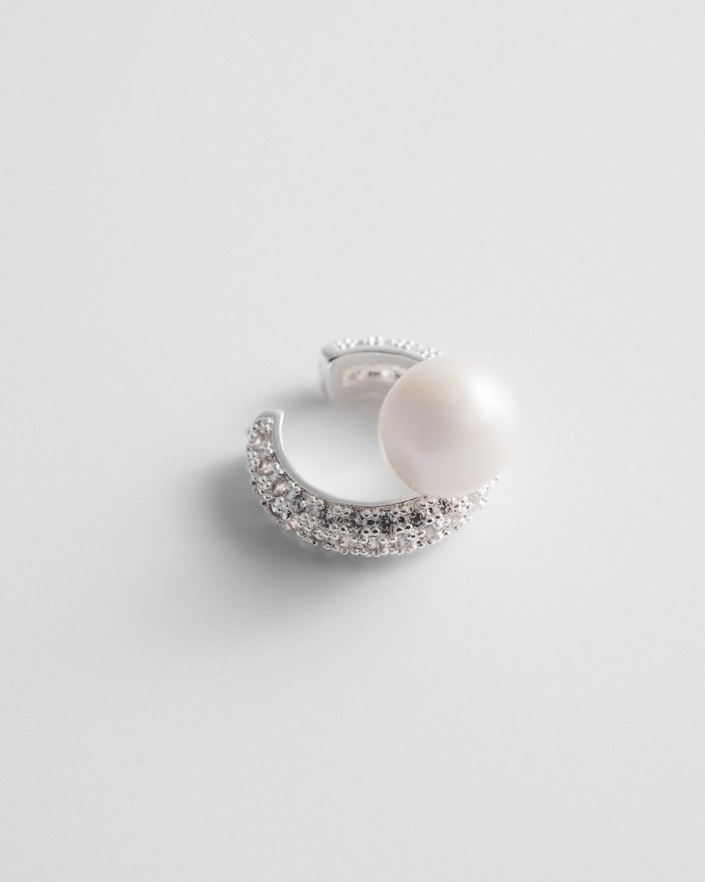 Pearly Ear Cuff - Silver