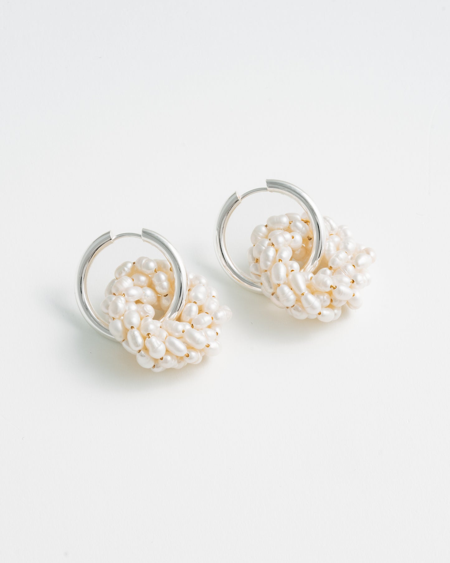 Boucles d'oreilles en perles de puissance - argent