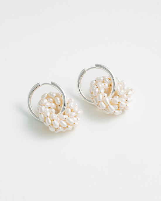 Boucles d'oreilles en perles de puissance - argent