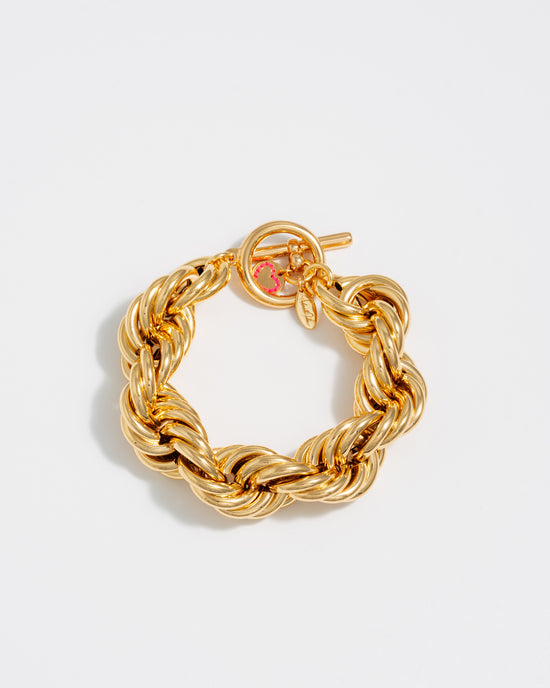 Roped in Jumbo  Bracelet - Gold