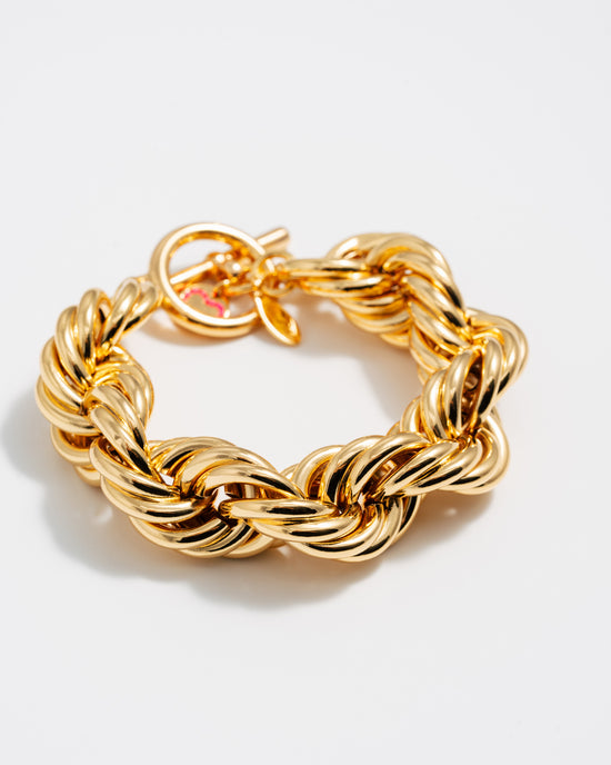 Roped in Jumbo  Bracelet - Gold