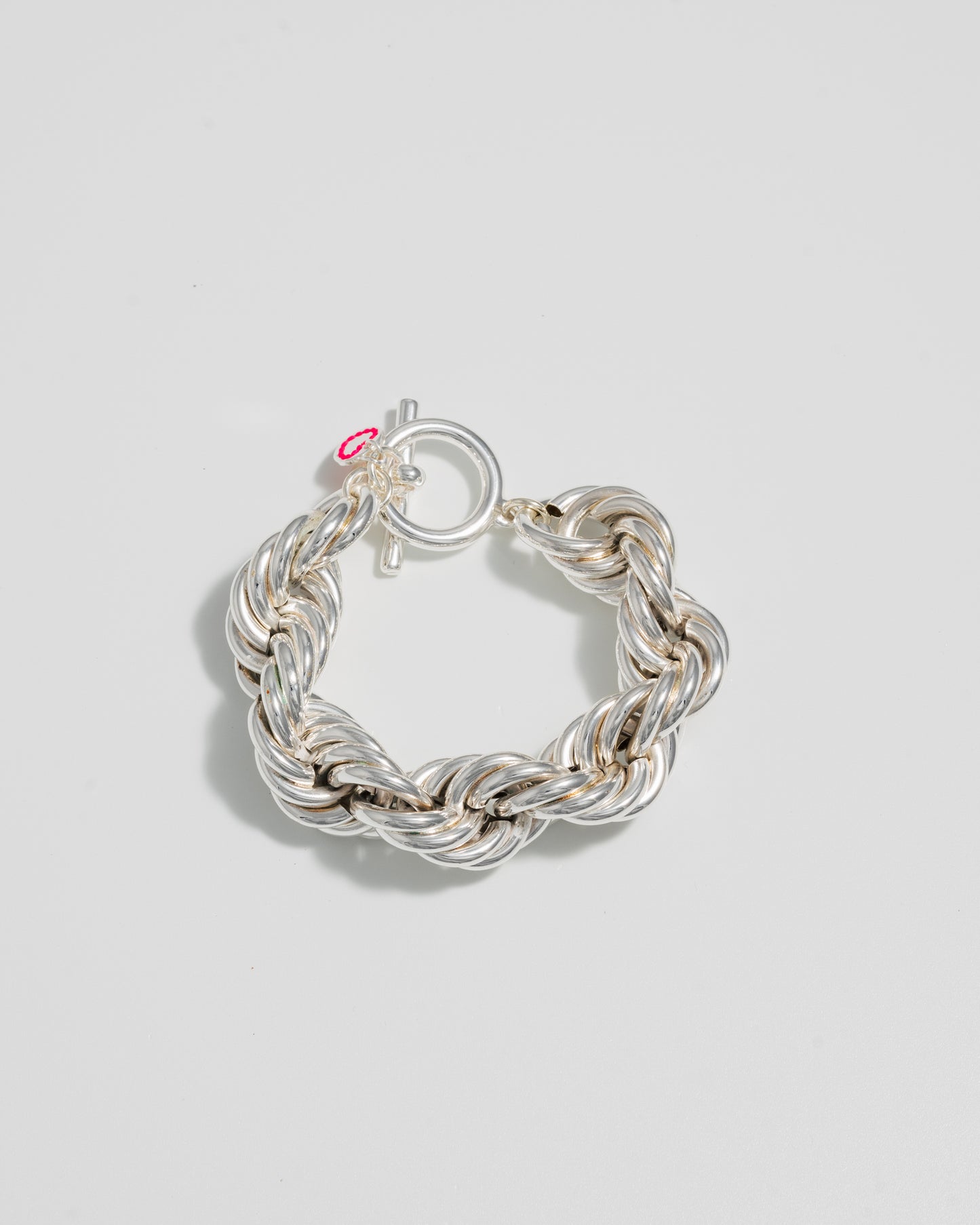 Roped in Jumbo  Bracelet - Silver