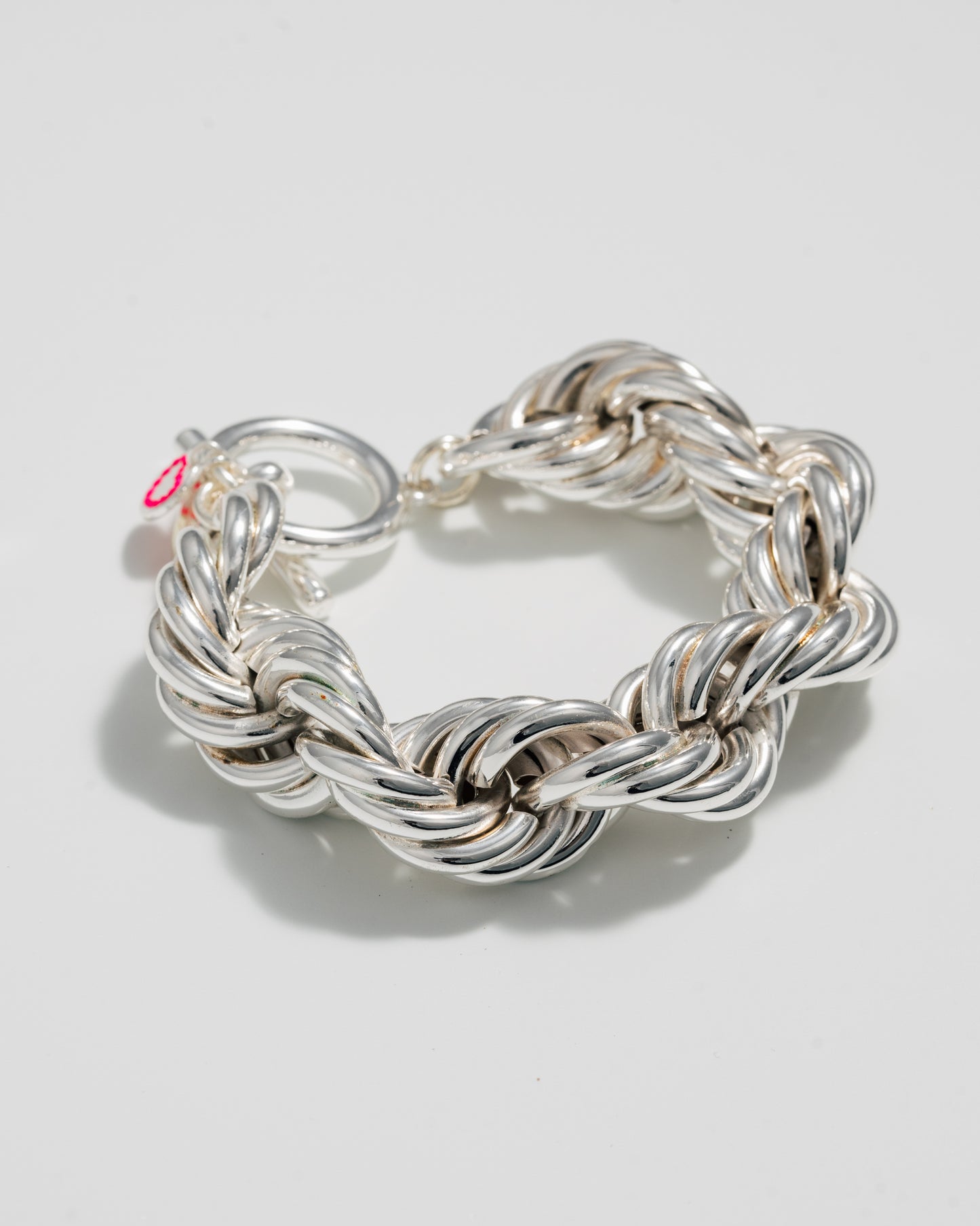 Roped in Jumbo  Bracelet - Silver