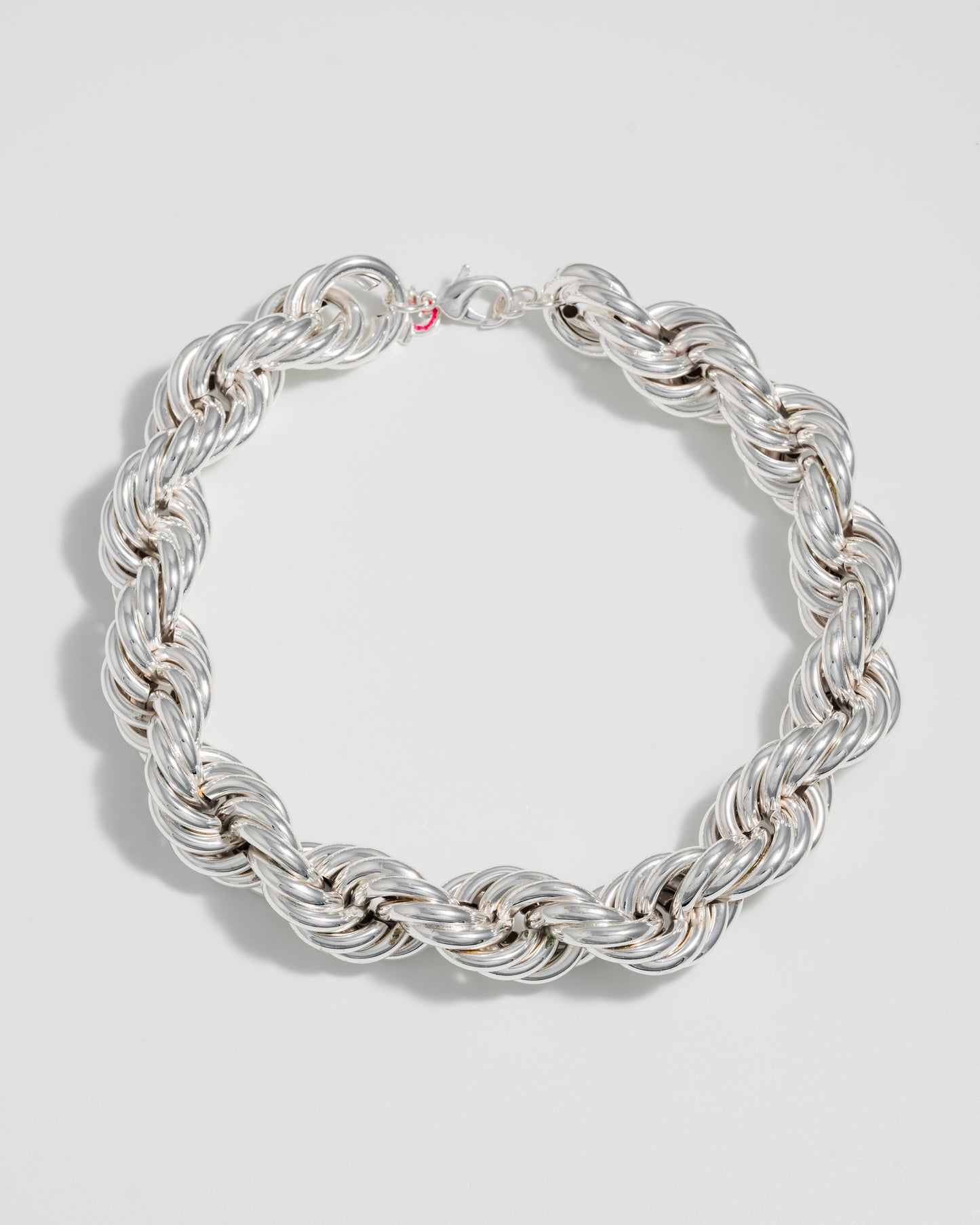 Roped in Jumbo  Necklace - Silver