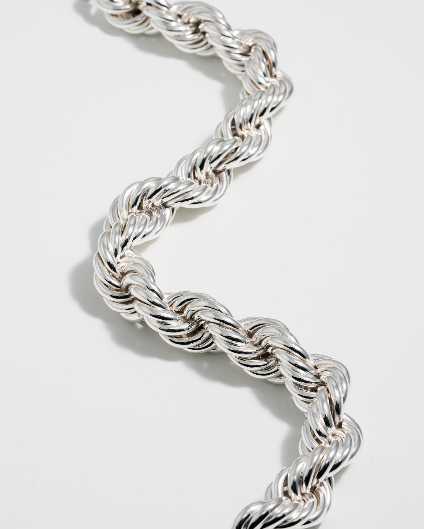 Roped in Jumbo  Necklace - Silver