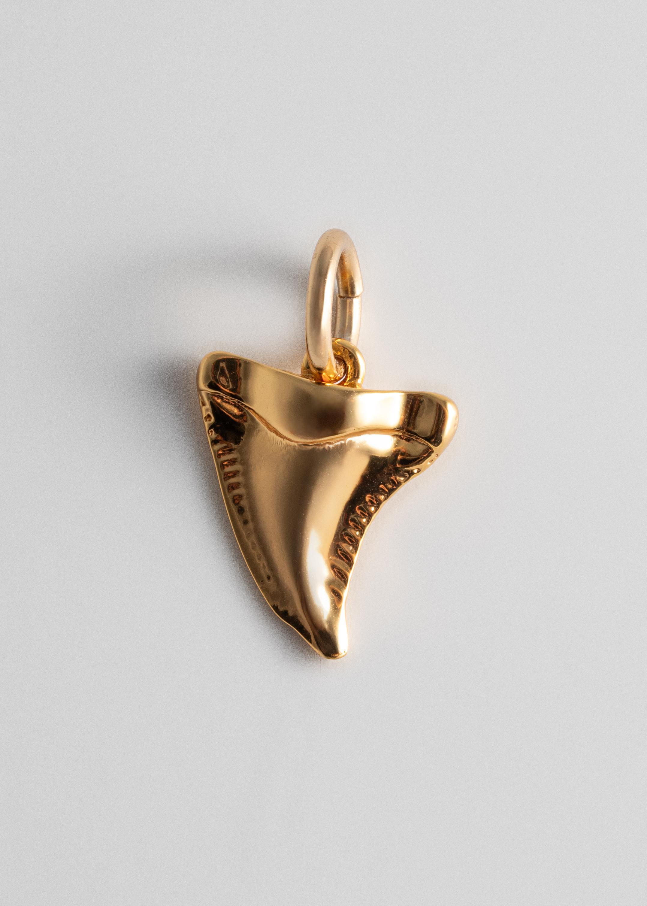 Shark Tooth Charm - Gold
