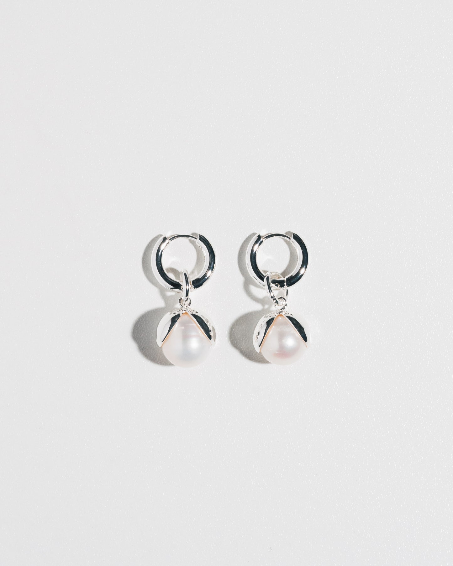 Boucles d'oreilles goutte de neige - argent