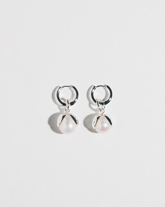Boucles d'oreilles goutte de neige - argent