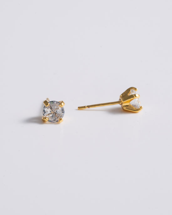 Solitaire Studs - Gold