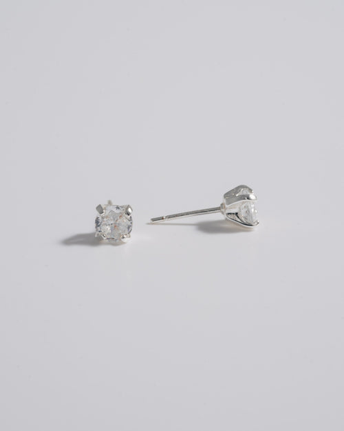 Solitaire Studs - Silver