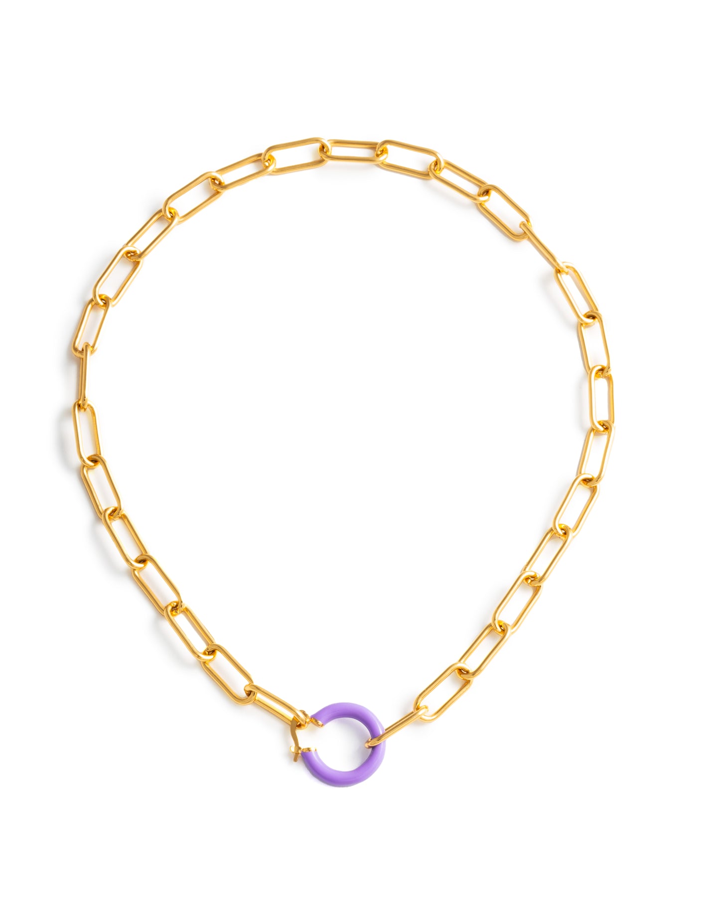 Lev Necklace with Lilac Clasp