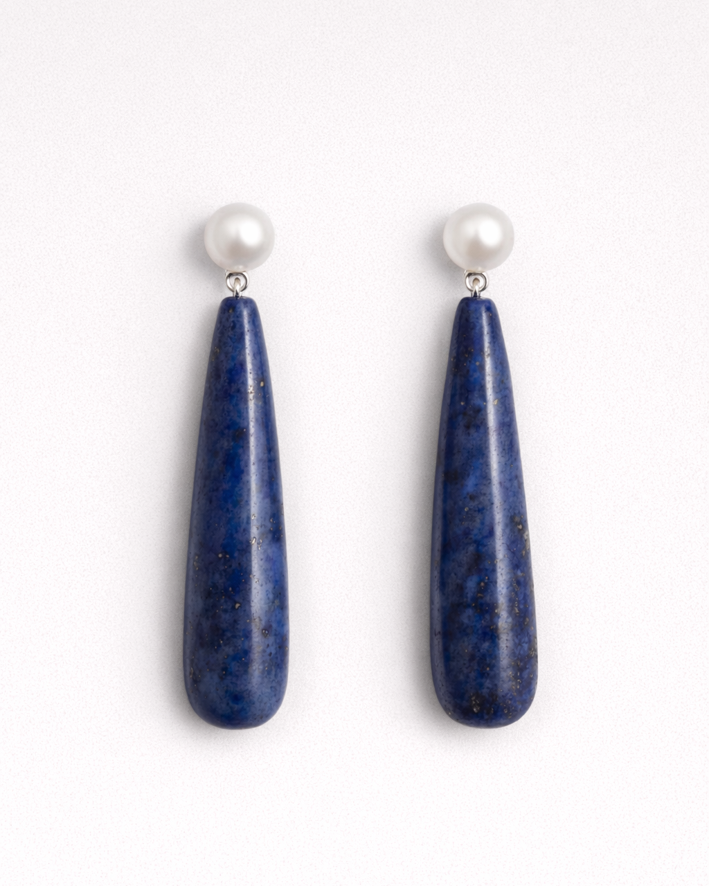 Pearl Studs & Lapis Lazuli Ear Jacket