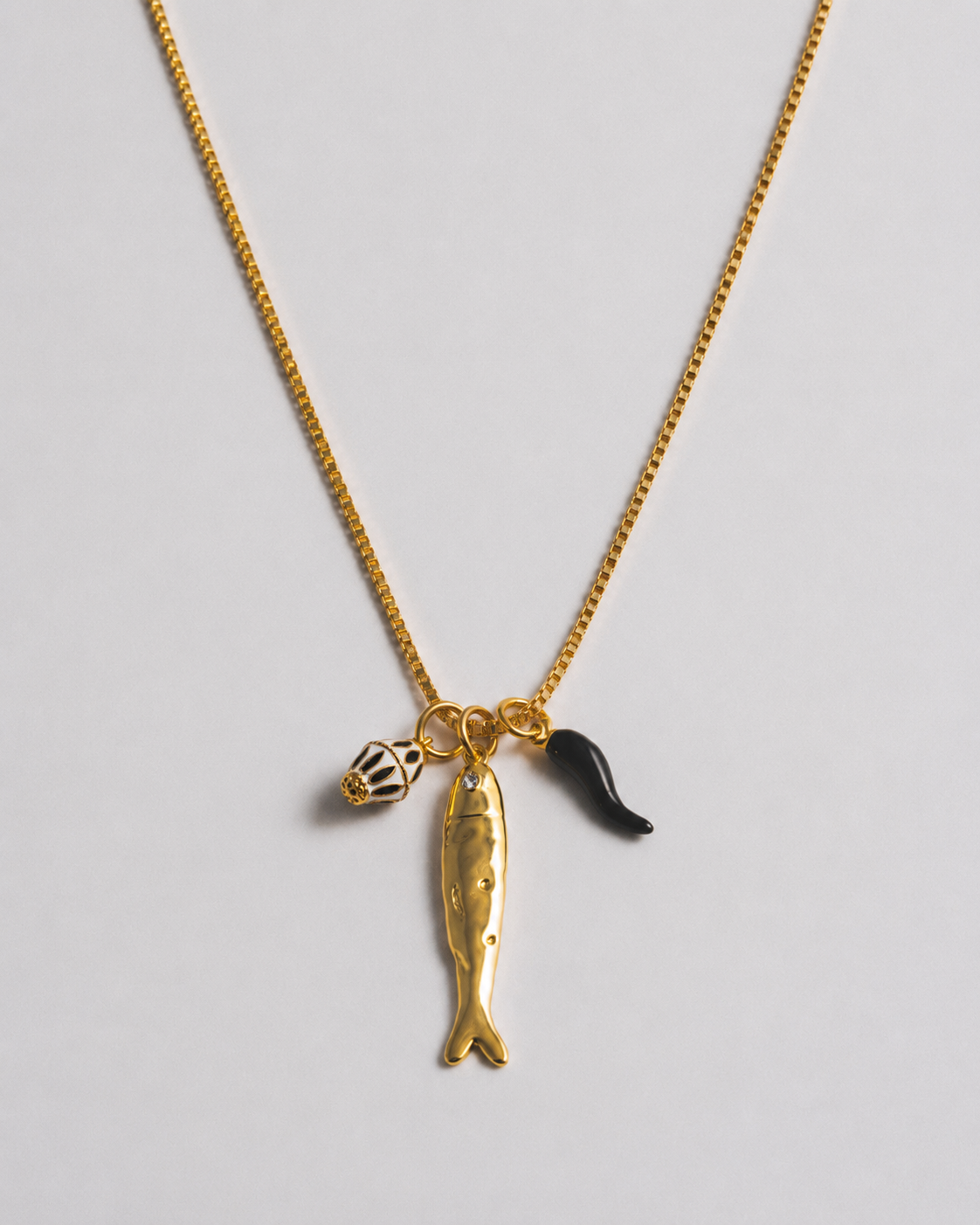 Collier maillons trombones - Or