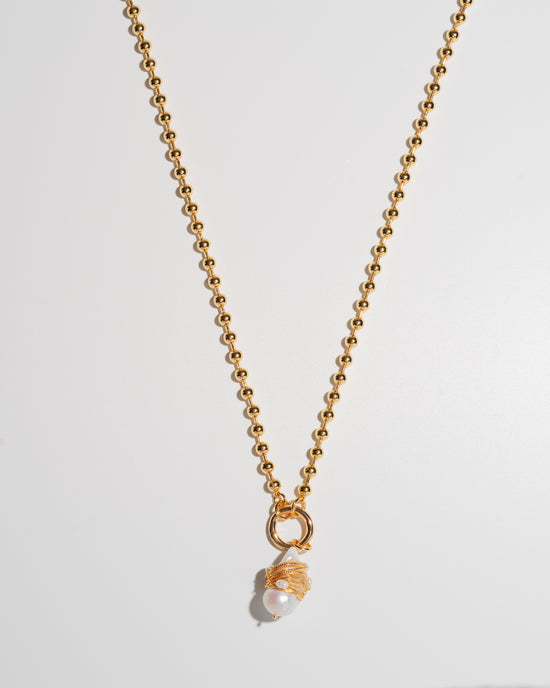 Long Snow Drop Necklace - Gold