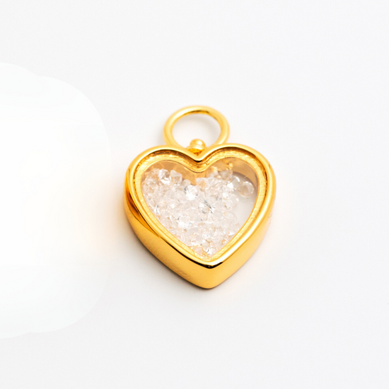 Load image into Gallery viewer, Heart To Heart Single Charm - White
