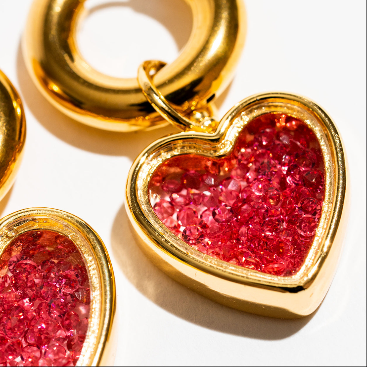 Heart to Heart Earrings - Pink