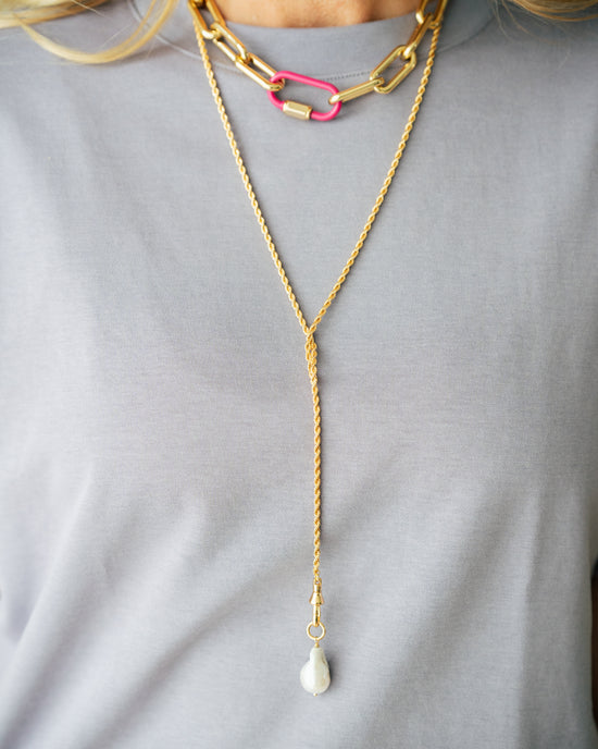 Collier Neva avec fermoir rose