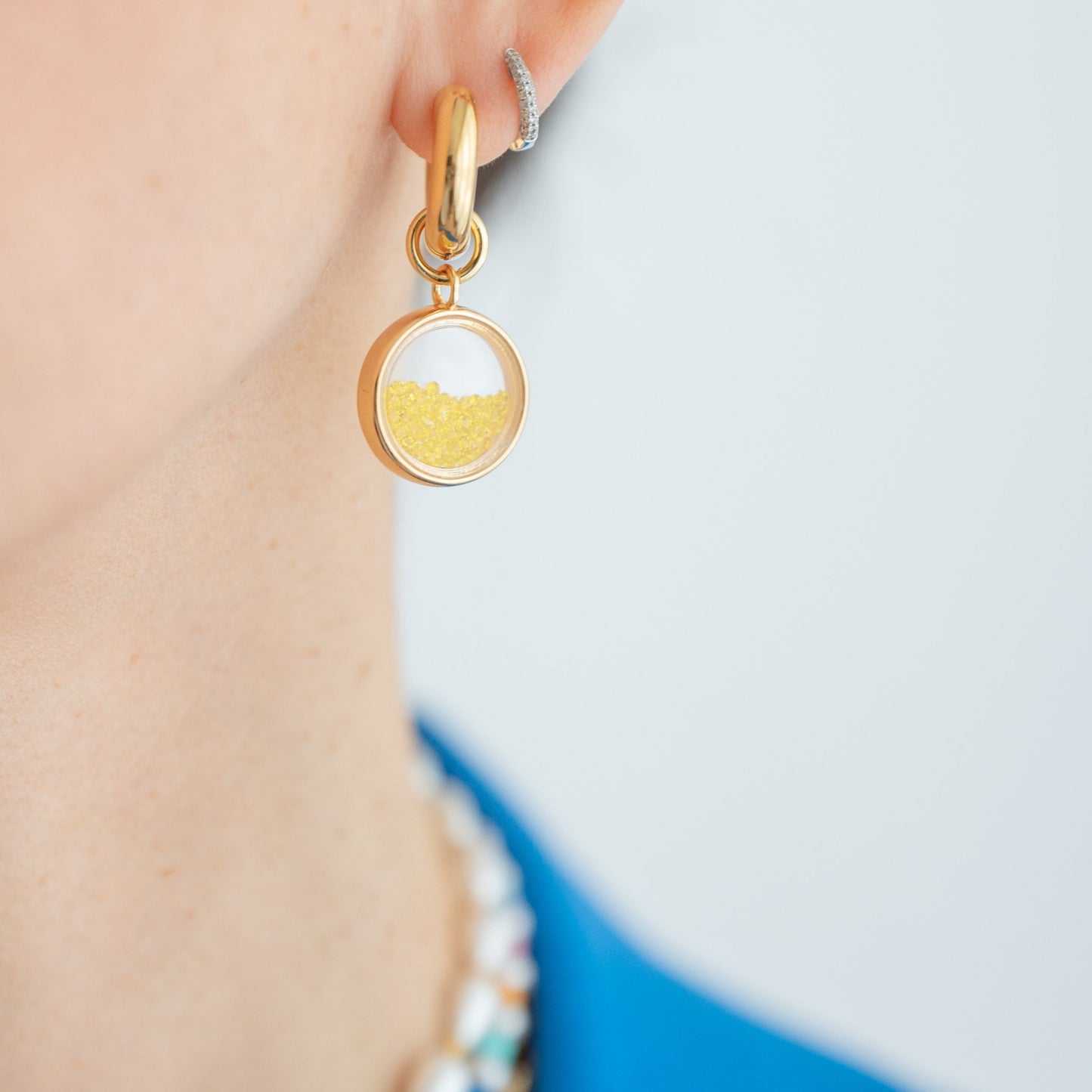 Sunny Side Up Charm on Hoop