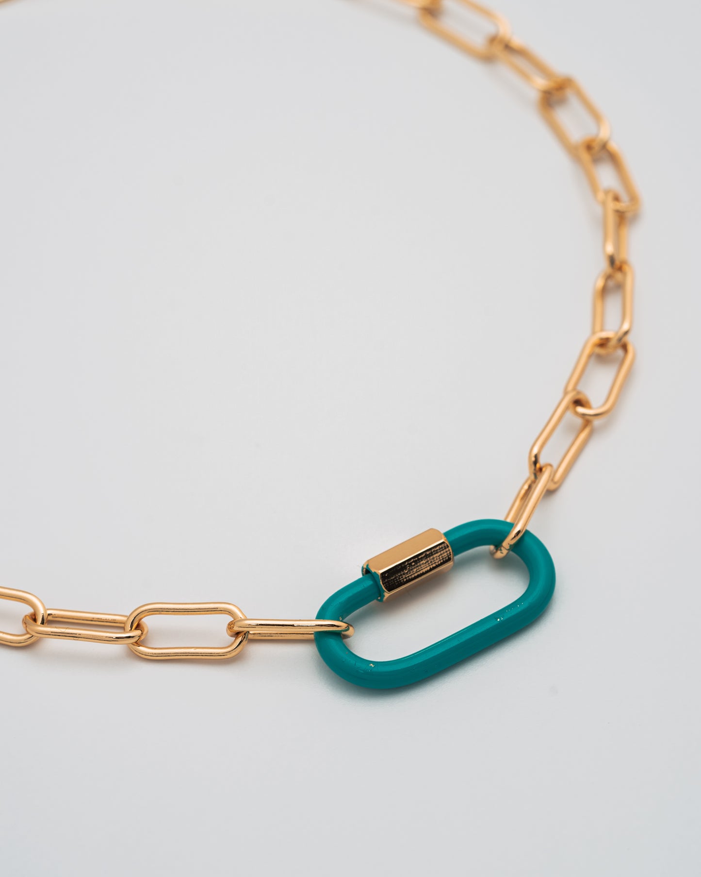 Lev Necklace with Blue Clasp