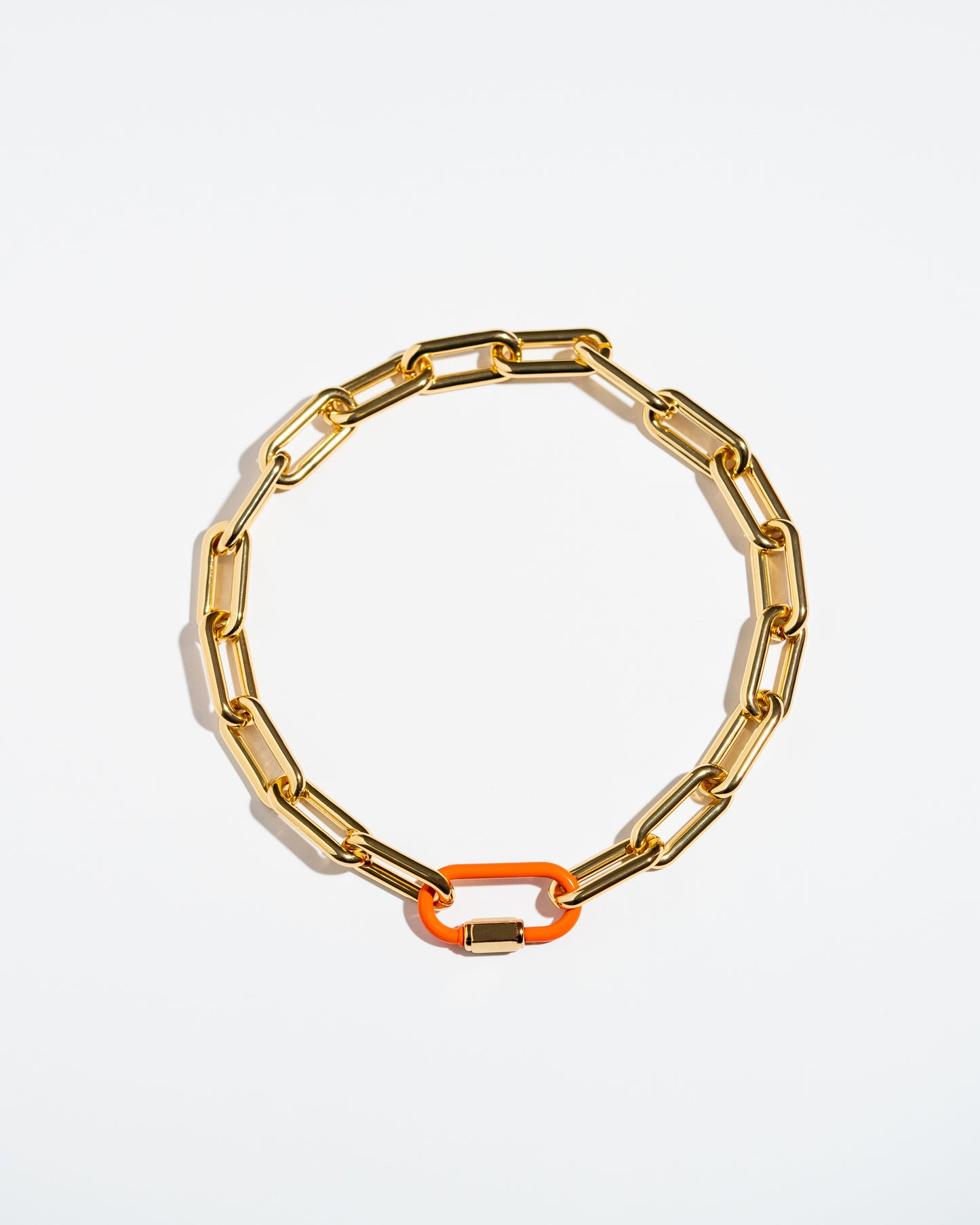 Neva Necklace with Orange Clasp