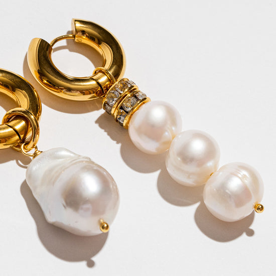 Load image into Gallery viewer, Good Pearl Gone Bad Earrings

